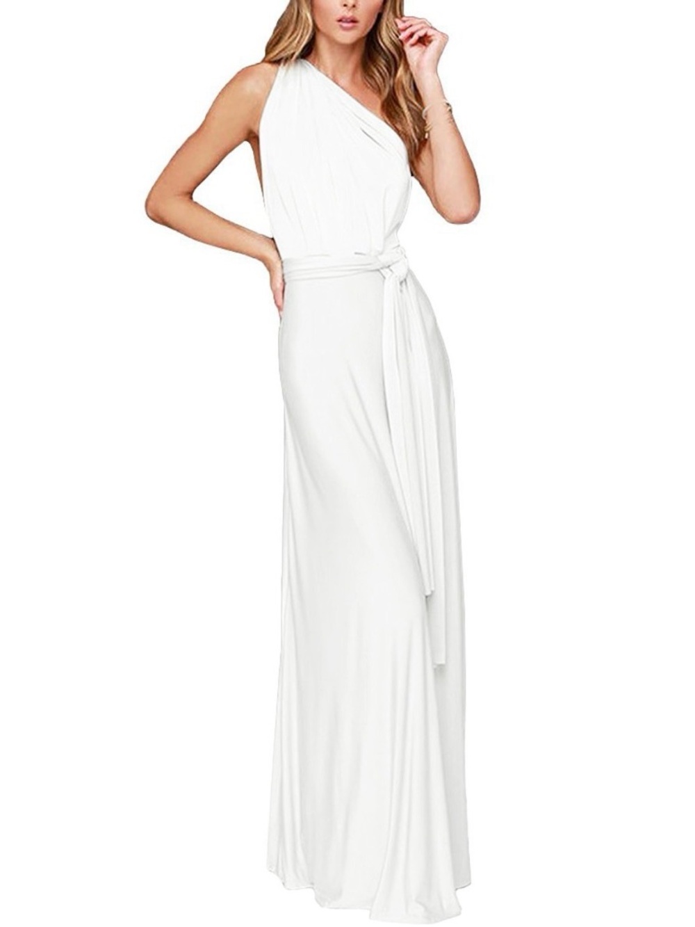 Women's Transformer Convertible Multi Way Wrap Long Prom Maxi Dress V Neck